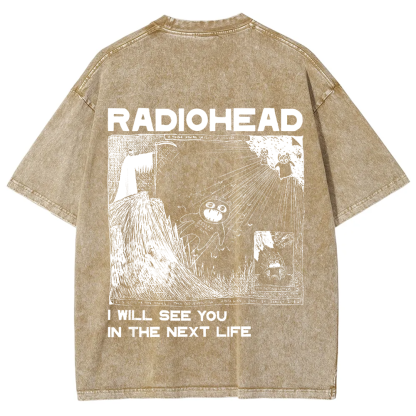 Unisex Vintage  Radiohead Band t-Shirt
