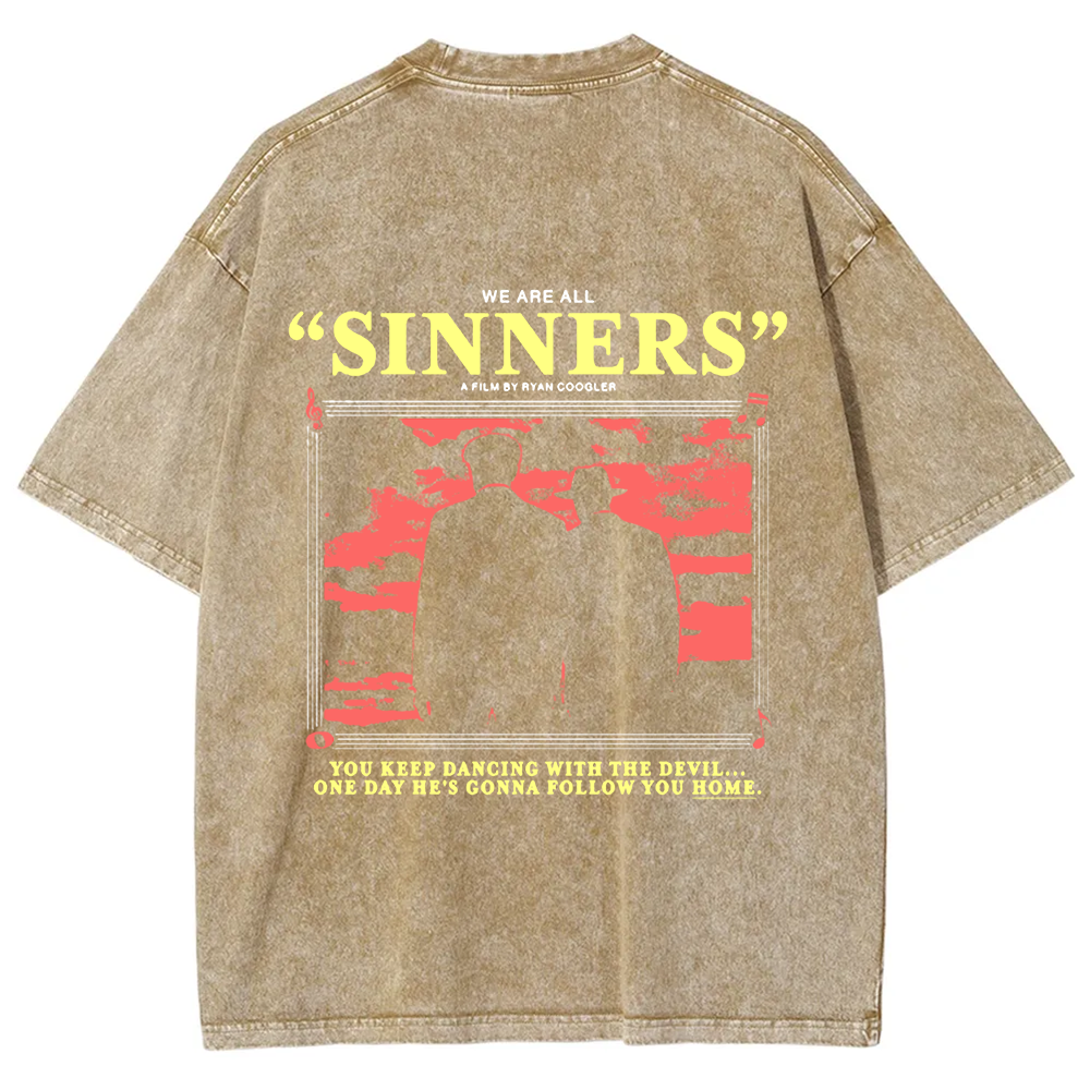 Unisex Vintage Sinners Horror Movie t-Shirt