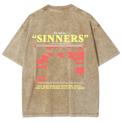 Unisex Vintage Sinners Horror Movie t-Shirt