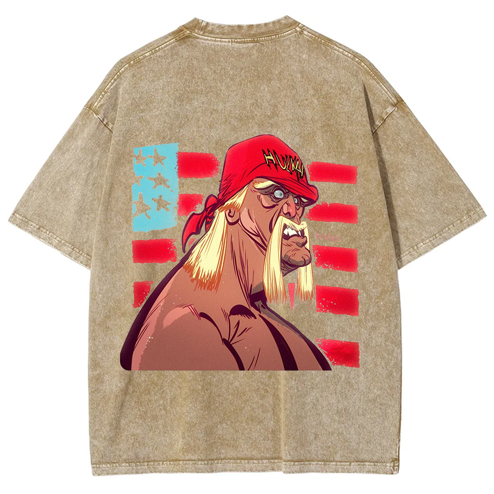 Unisex Vintage  Wrestling WWE Hulk Hogan Real American t-Shirt