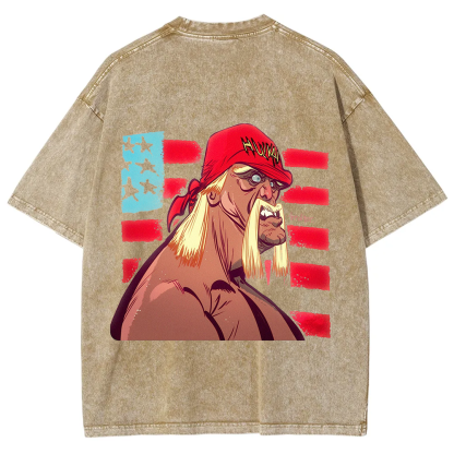 Unisex Vintage  Wrestling WWE Hulk Hogan Real American t-Shirt