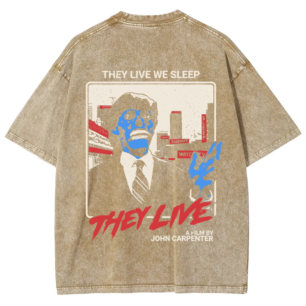 Unisex Vintage They Live horror movie  t-Shirt