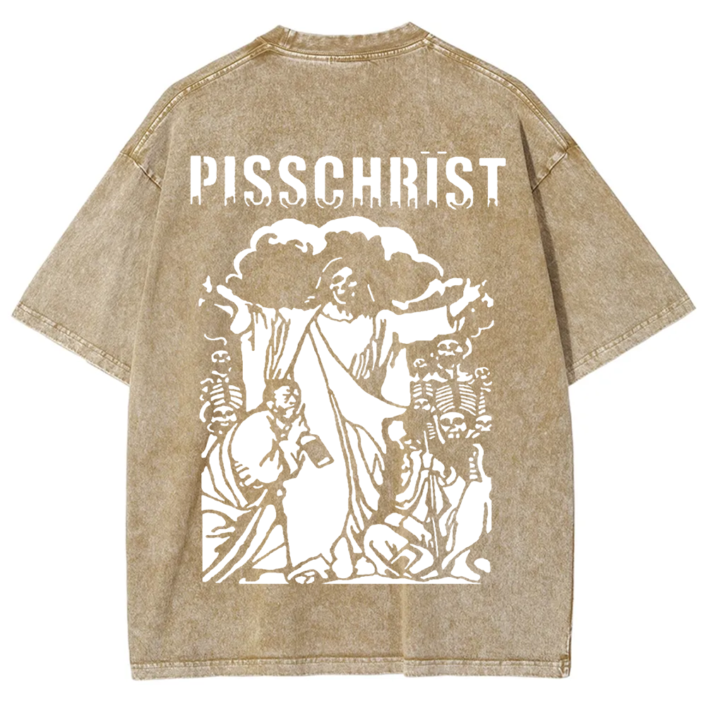 Unisex Vintage Pisschrist Band t-Shirt