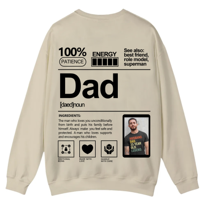 Addcustom  Photo Dad Casual Crewneck Sweatshirt