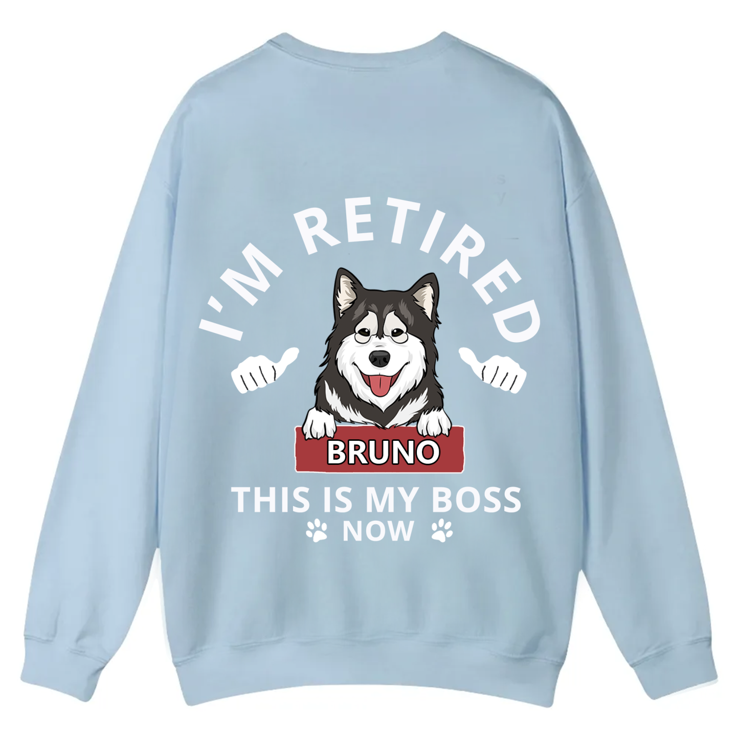 This Is My Boss - Personalized Custom Unisex Casual Crewneck Sweatshirt