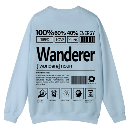 Wanderer Unisex Fit Casual Crewneck Sweatshirt