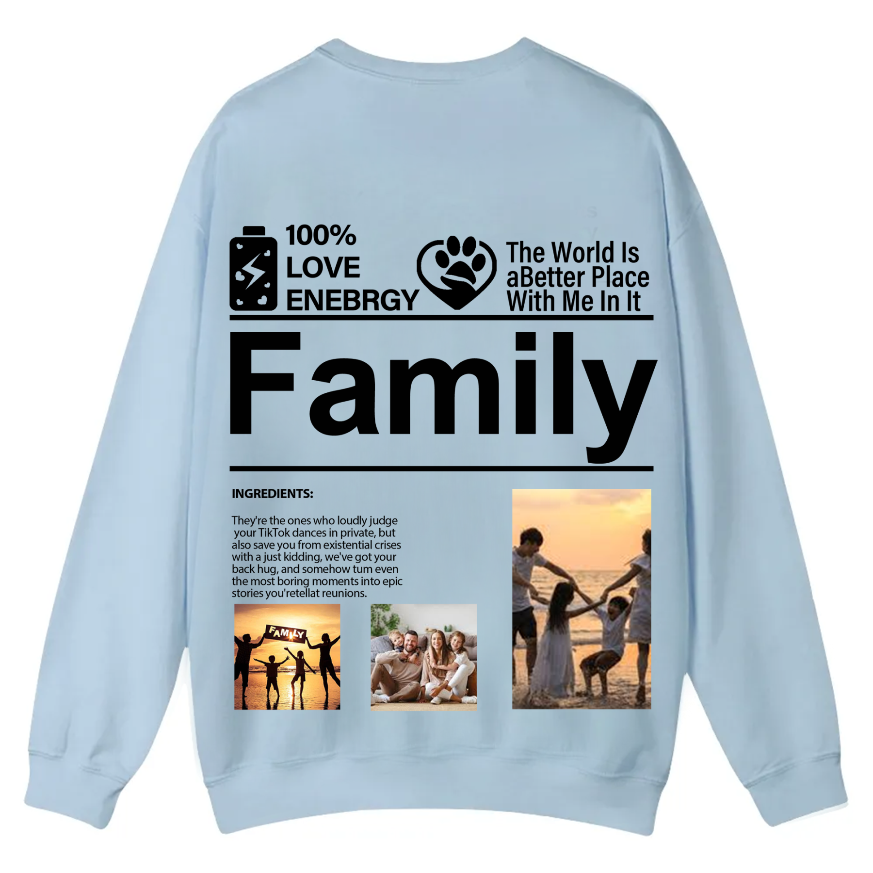 Design your own clothing pattern Unisex Fit Casual Crewneck Sweatshirt