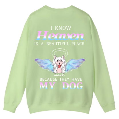 Heaven Is A Beautiful Place - Personalized Custom Unisex Casual Crewneck Sweatshirt