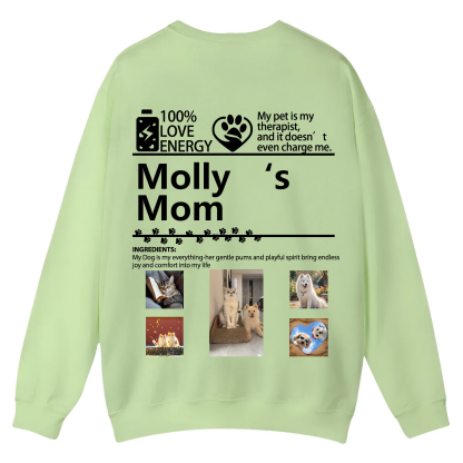 Pets Photos Creative Customized Unisex Casual Crewneck Sweatshirt