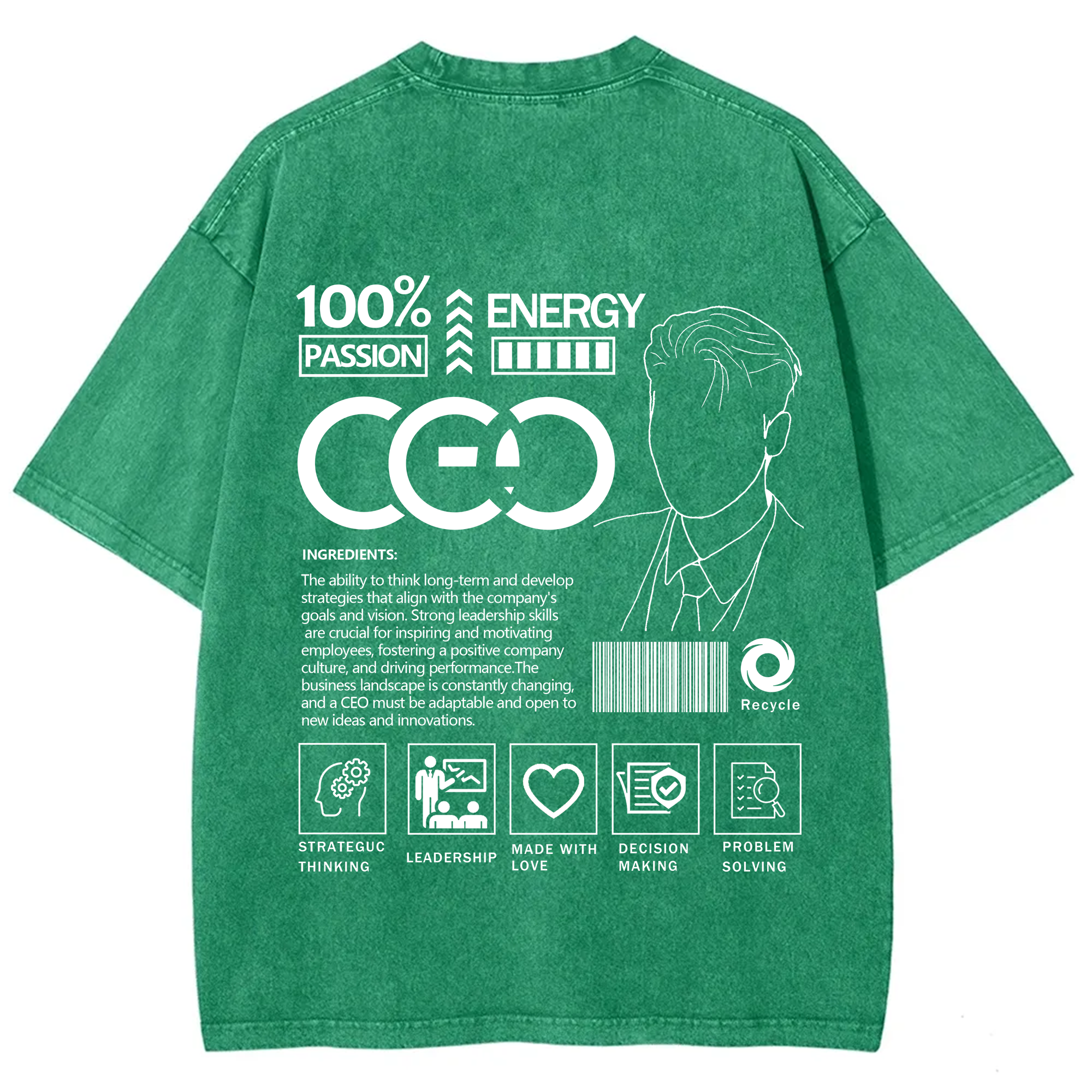 CEO Unisex Fit Washed T-Shirt