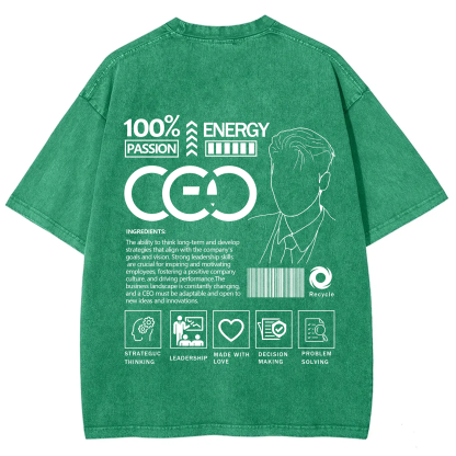 CEO Unisex Fit Washed T-Shirt