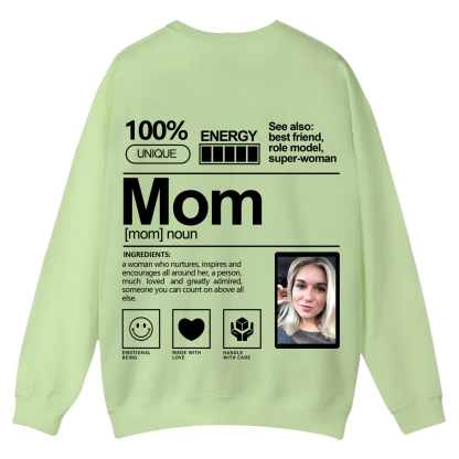 Addcustom  Photo Mom Casual Crewneck Sweatshirt