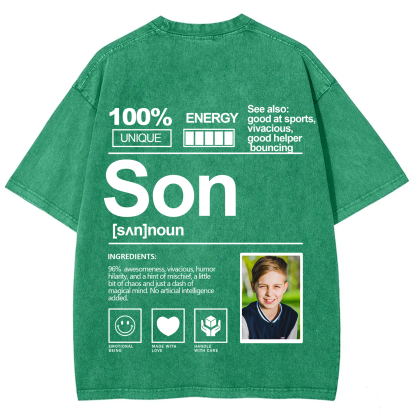 Addcustom Photo family Washed T-Shirt