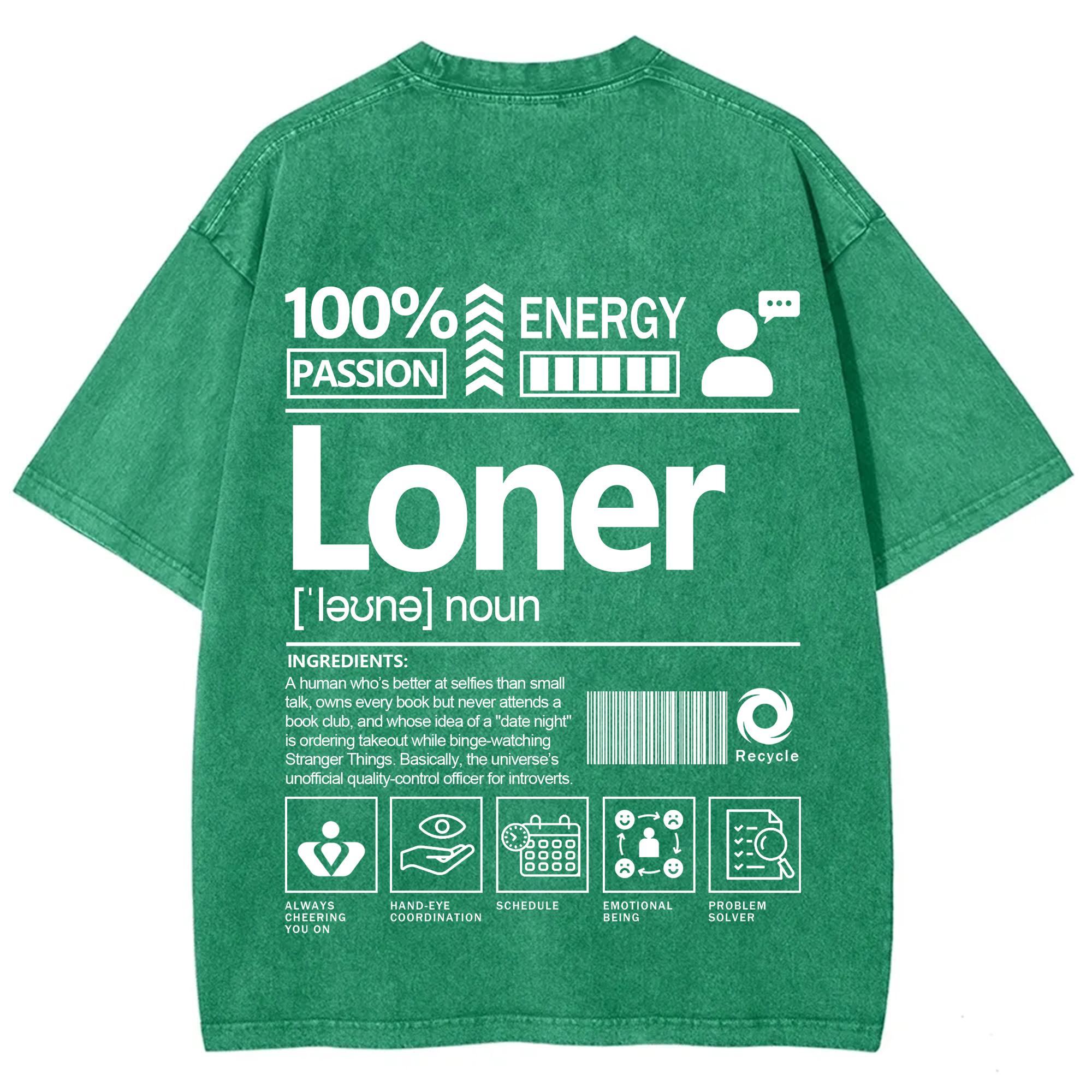 Loner Unisex Fit Washed T-Shirt