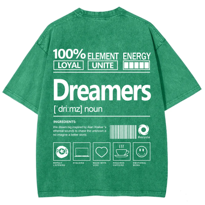 Dreamers  Unisex Fit Washed T-Shirt
