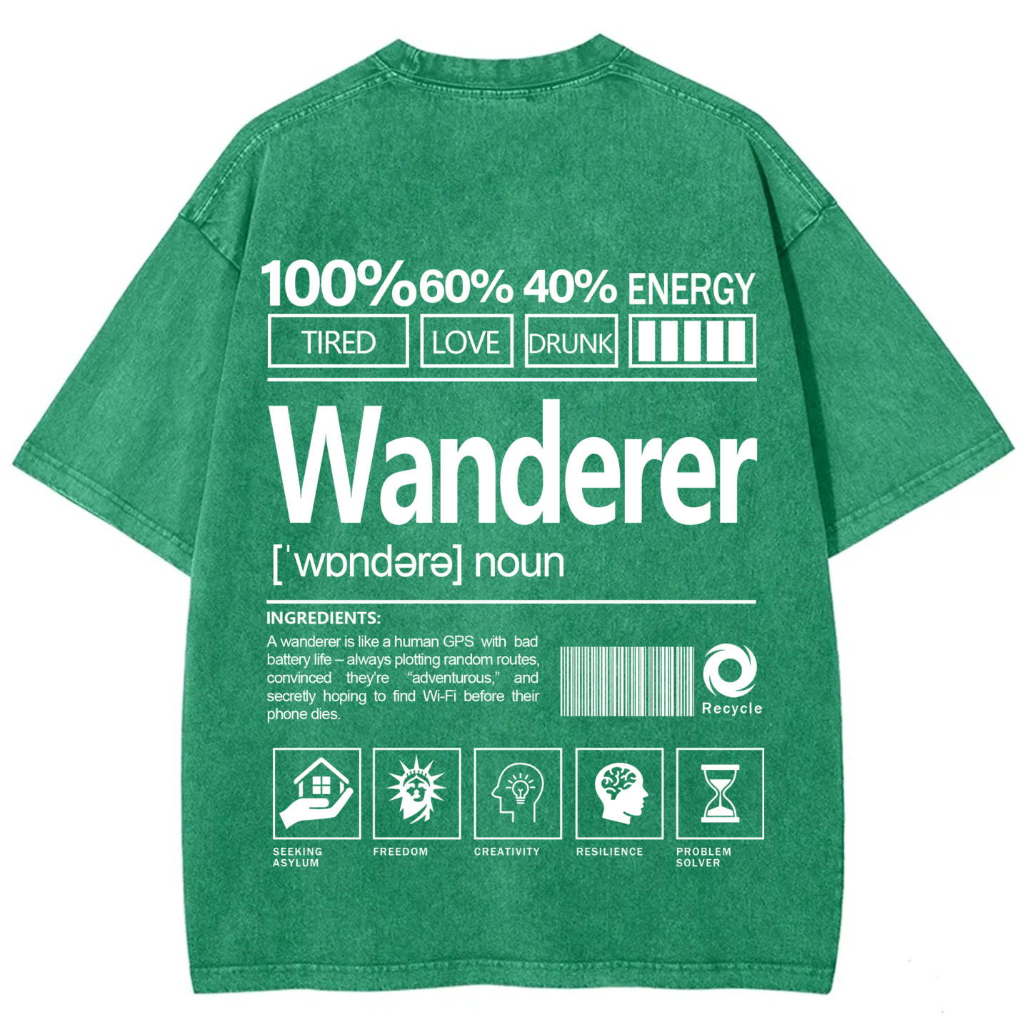 Wanderer  Unisex Fit Washed T-Shirt