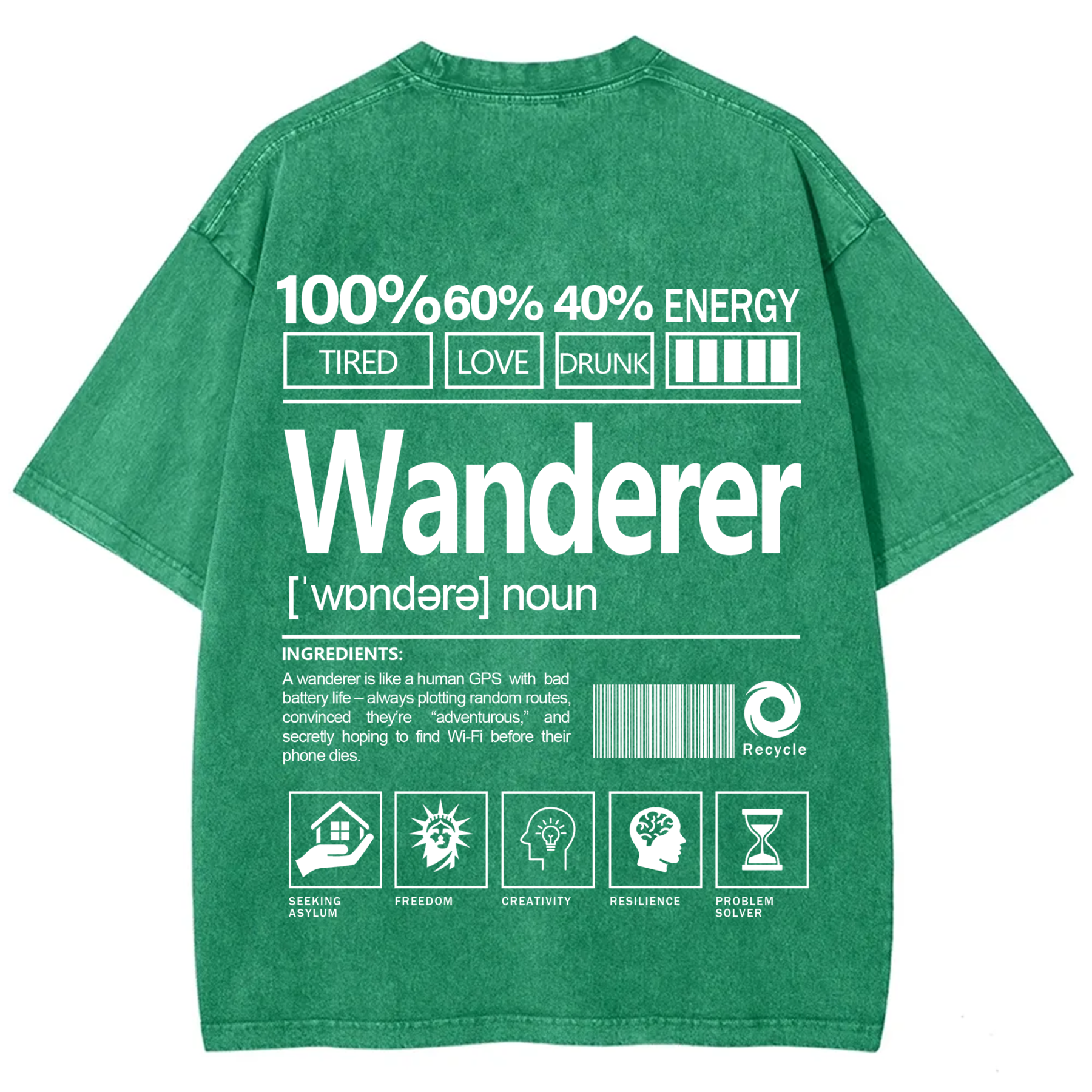 Wanderer  Unisex Fit Washed T-Shirt