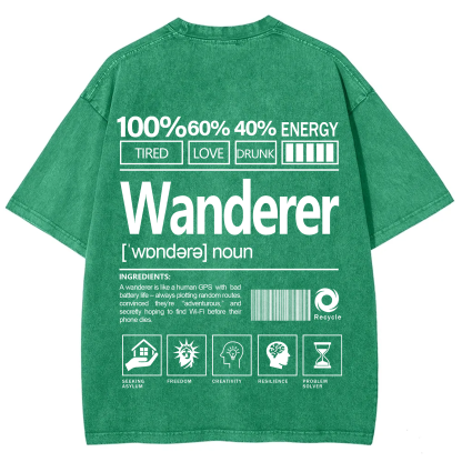 Wanderer  Unisex Fit Washed T-Shirt