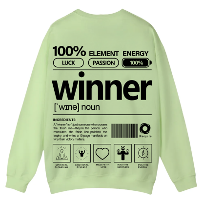 Winner Unisex Fit Casual Crewneck Sweatshirt