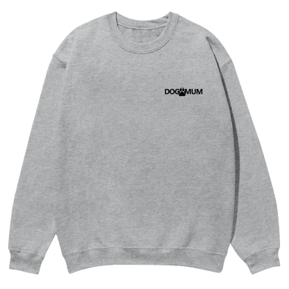 Dog Mum  Addcustom QR Code Name Unisex Casual Crewneck Sweatshirt