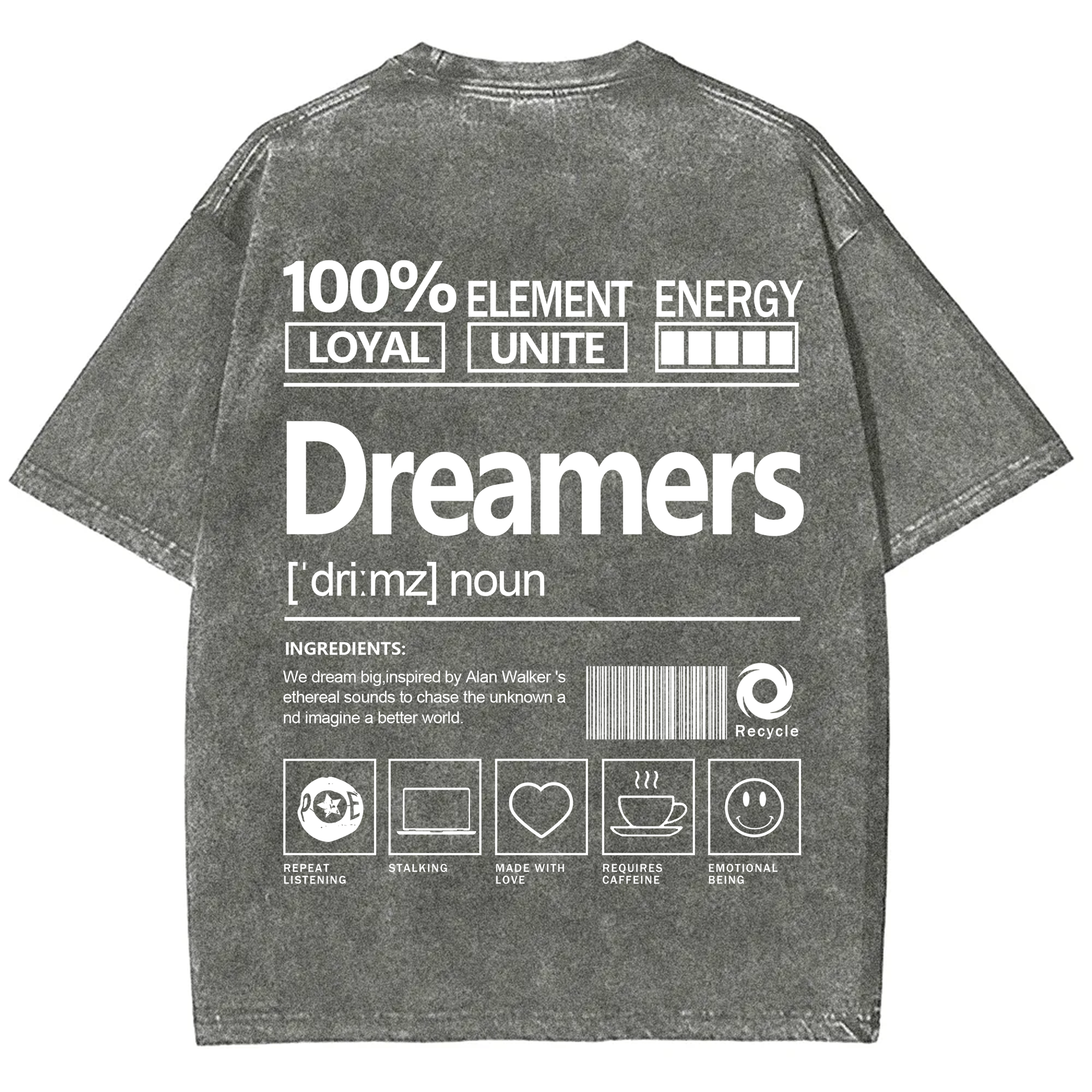 Dreamers  Unisex Fit Washed T-Shirt