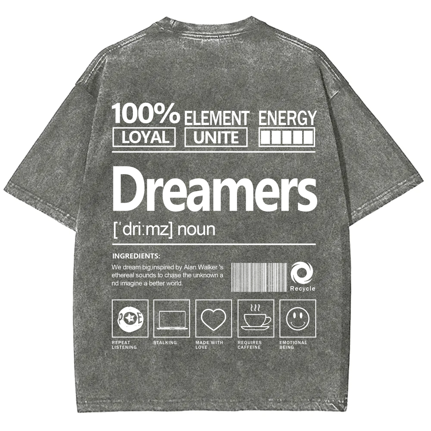 Dreamers  Unisex Fit Washed T-Shirt