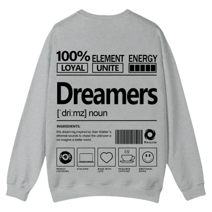 Dreamers Unisex Fit Casual Crewneck Sweatshirt