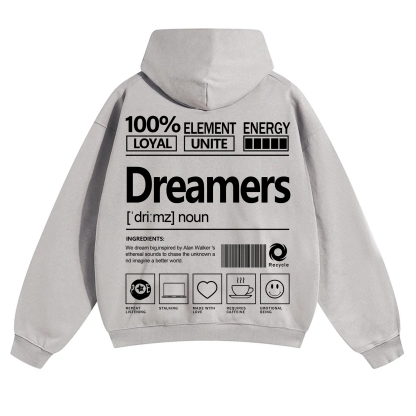 Dreamers Unisex Fit Solid Color Hoodie