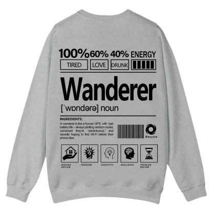 Wanderer Unisex Fit Casual Crewneck Sweatshirt