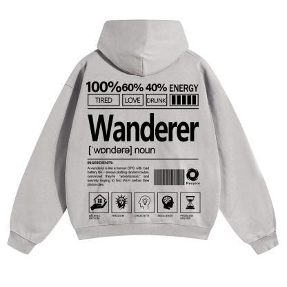 Wanderer Unisex Fit Solid Color Hoodie