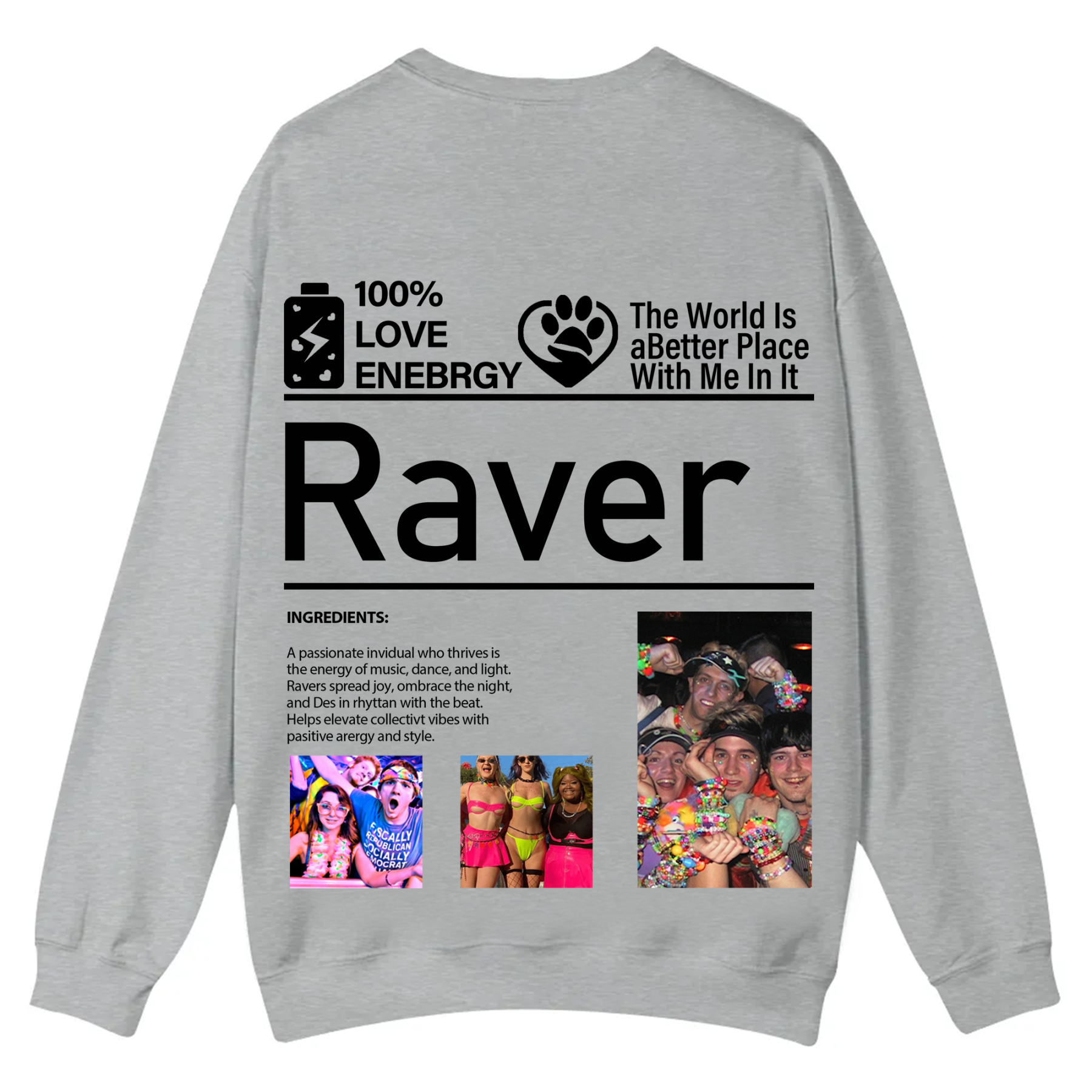 Design your own clothing pattern Unisex Fit Casual Crewneck Sweatshirt