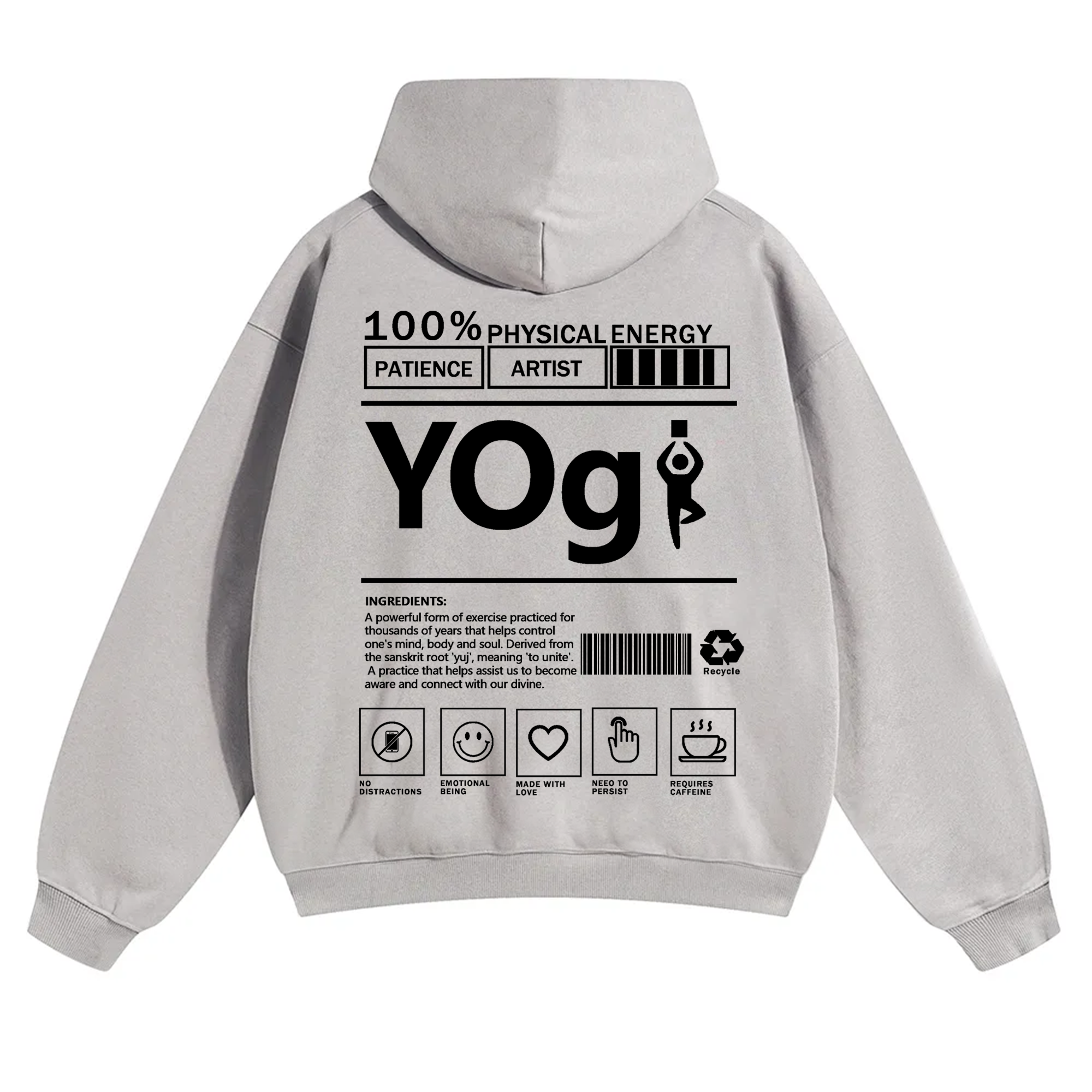 Yogi Solid Color Unisex Hoodie