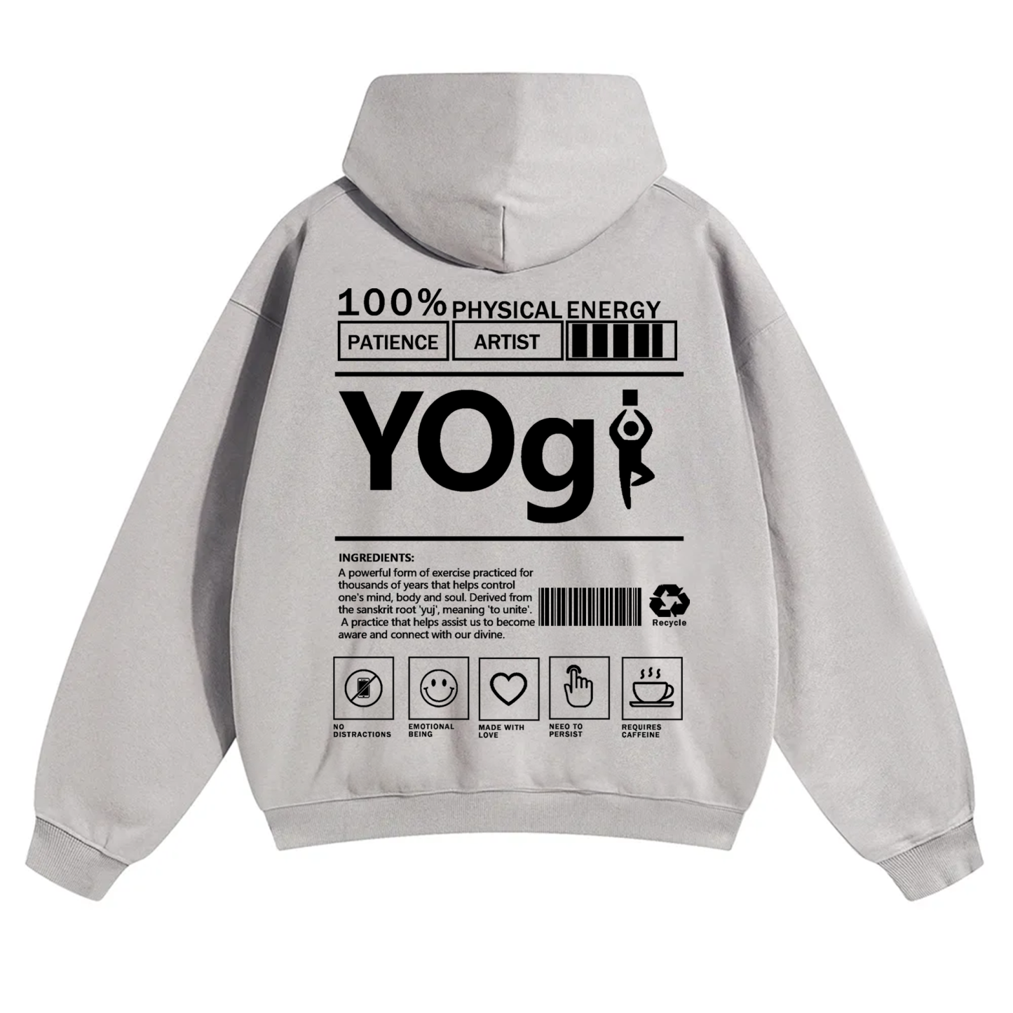 Yogi Solid Color Unisex Hoodie