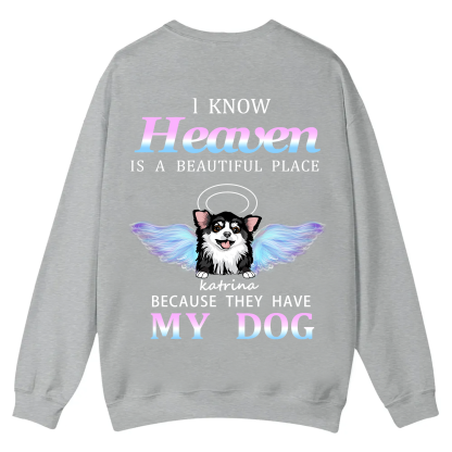 Heaven Is A Beautiful Place - Personalized Custom Unisex Casual Crewneck Sweatshirt