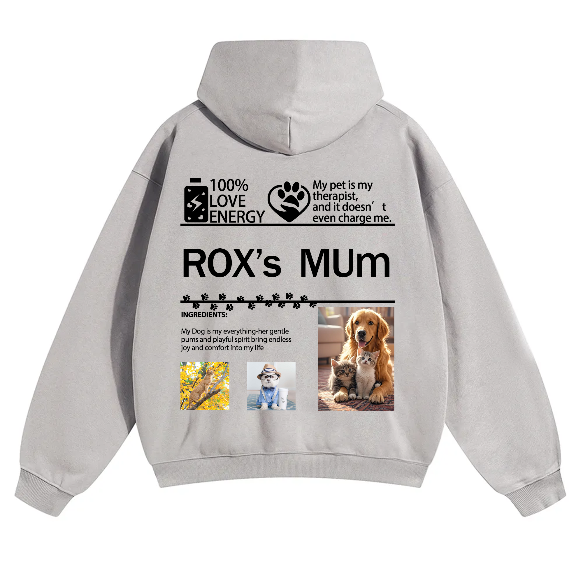 Pet Photo Creative Customized Unisex Hoodie