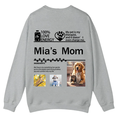 Pet Photo Creative Customized Unisex Casual Crewneck Sweatshirt