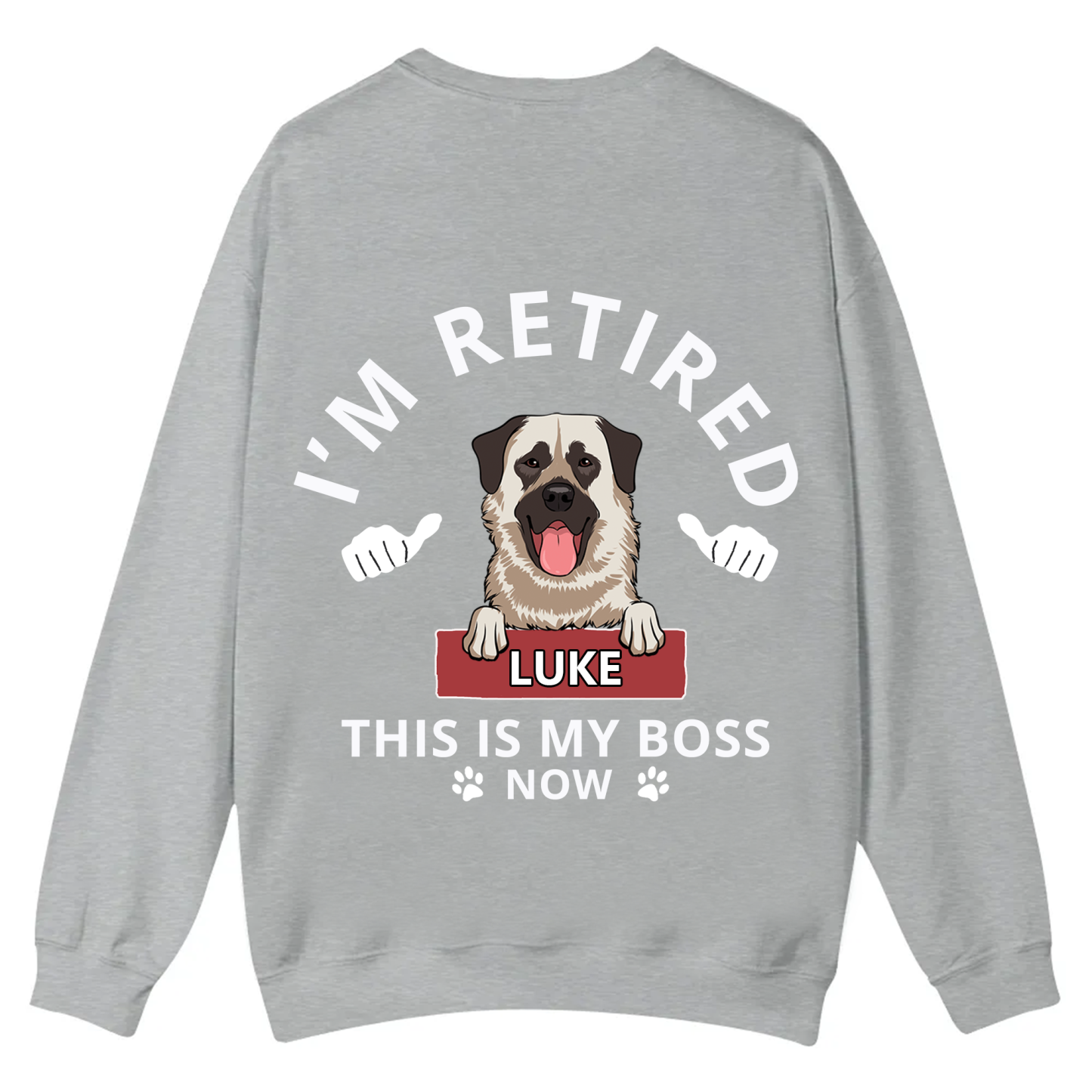 This Is My Boss - Personalized Custom Unisex Casual Crewneck Sweatshirt
