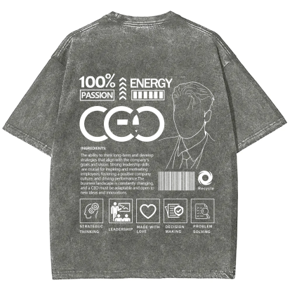 CEO Unisex Fit Washed T-Shirt