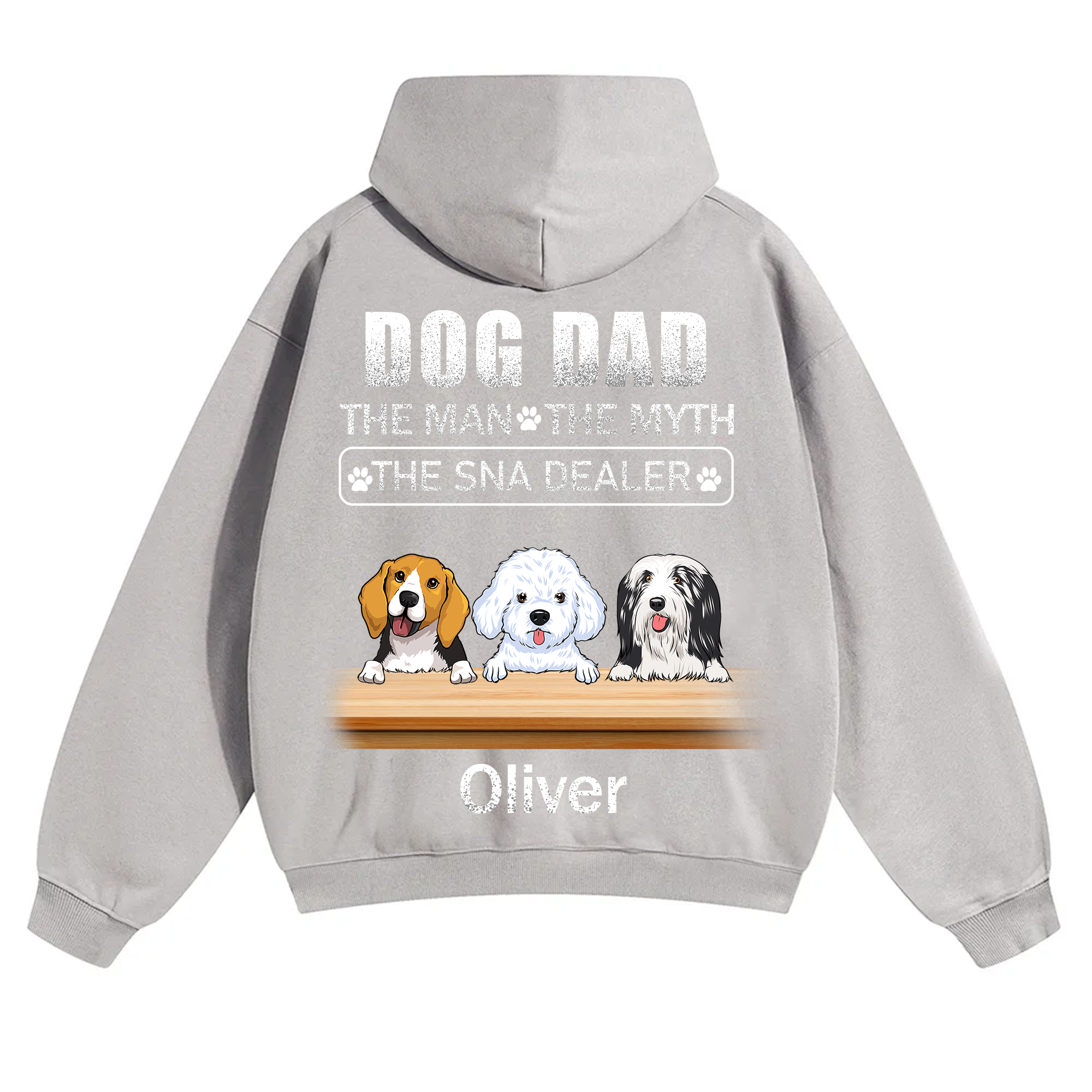 Dog Dad The Man The Myth The Snack Dealer - Personalized Custom Unisex Hoodie