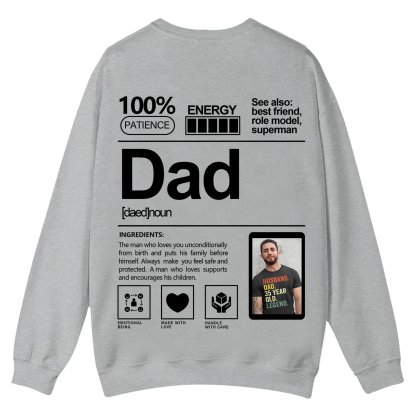 Addcustom  Photo Dad Casual Crewneck Sweatshirt