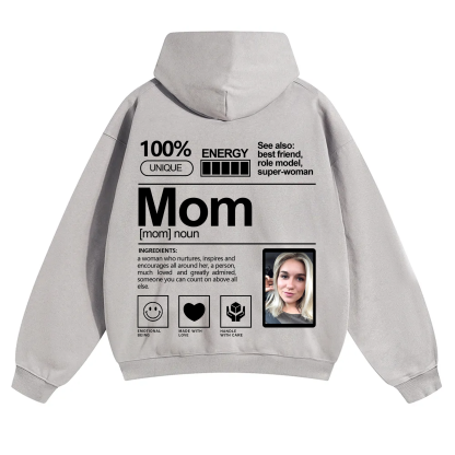 Addcustom Photo Mom Solid Color Hoodie
