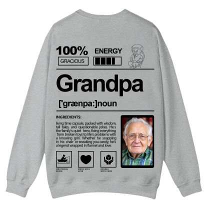 Addcustom  Photo family Casual Crewneck Sweatshirt