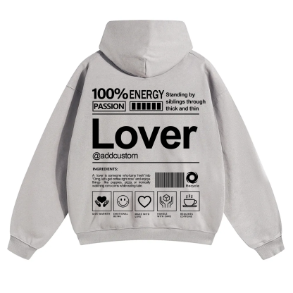 Lover Addcustom Solid Color Hoodie