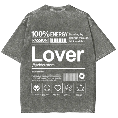 Lover Addcustom Washed T-Shirt