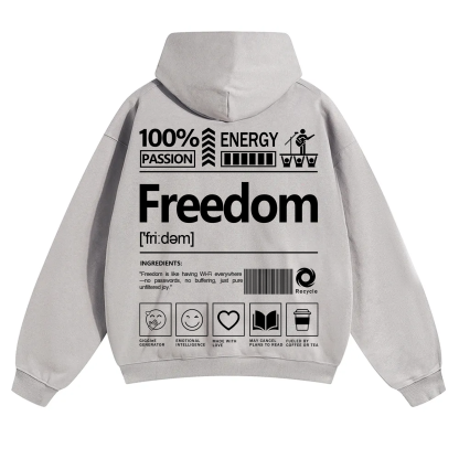 Freedom Unisex Fit Solid Color Hoodie