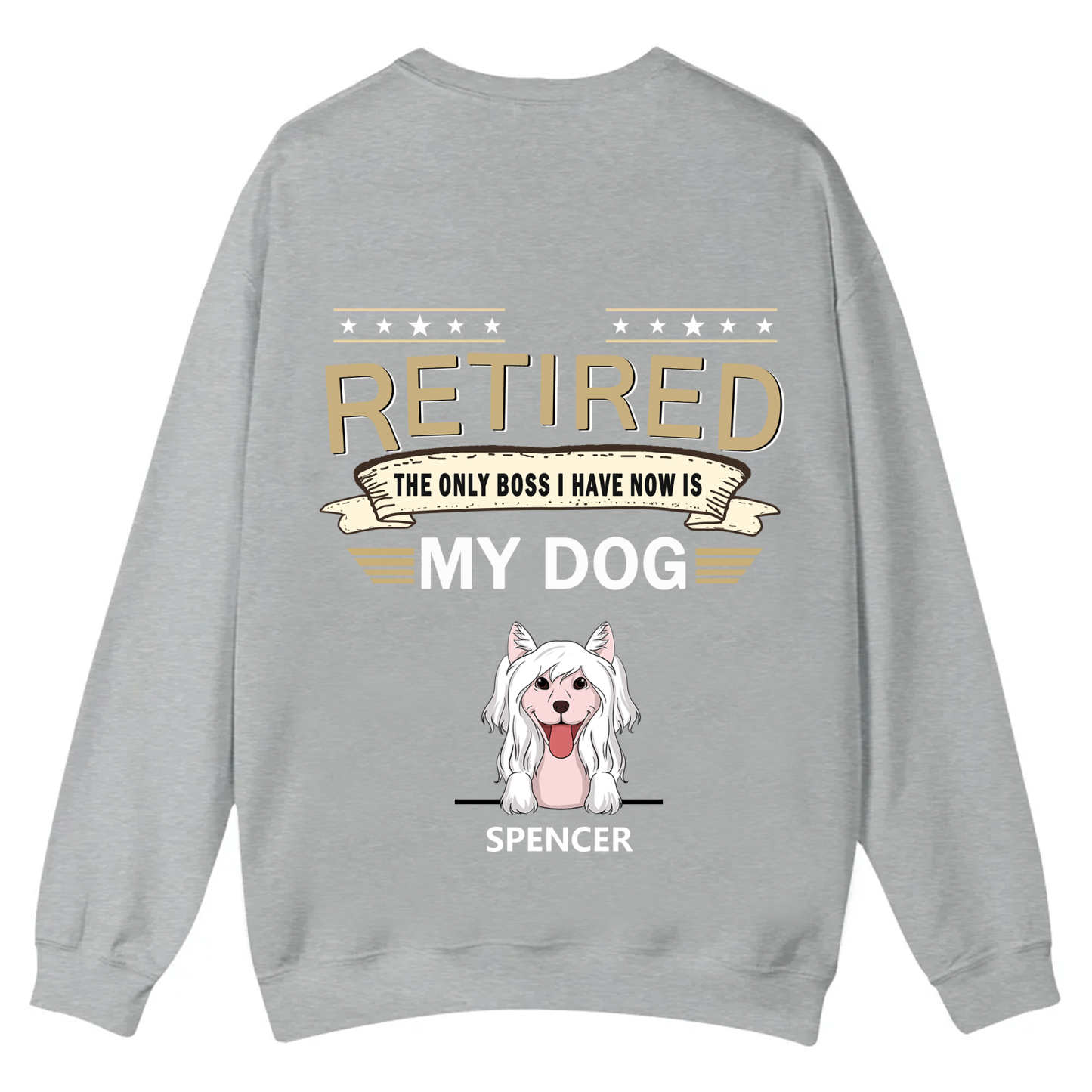 The Only Boss I Have - Personalized Custom Unisex Casual Crewneck Sweatshirt