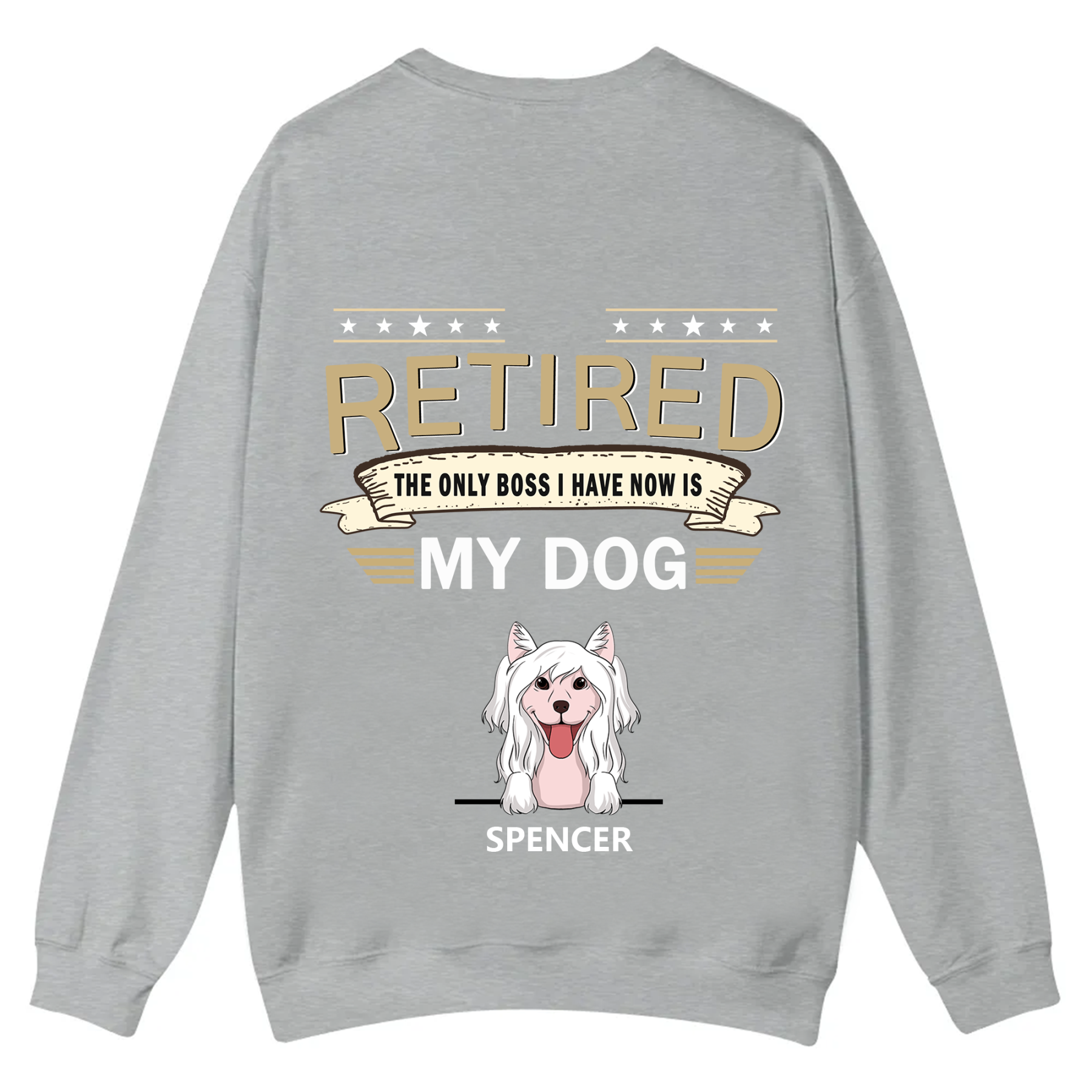 The Only Boss I Have - Personalized Custom Unisex Casual Crewneck Sweatshirt