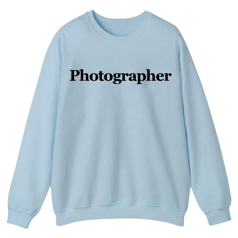 Photographer Casual Crewneck Sweatshirt wearishow