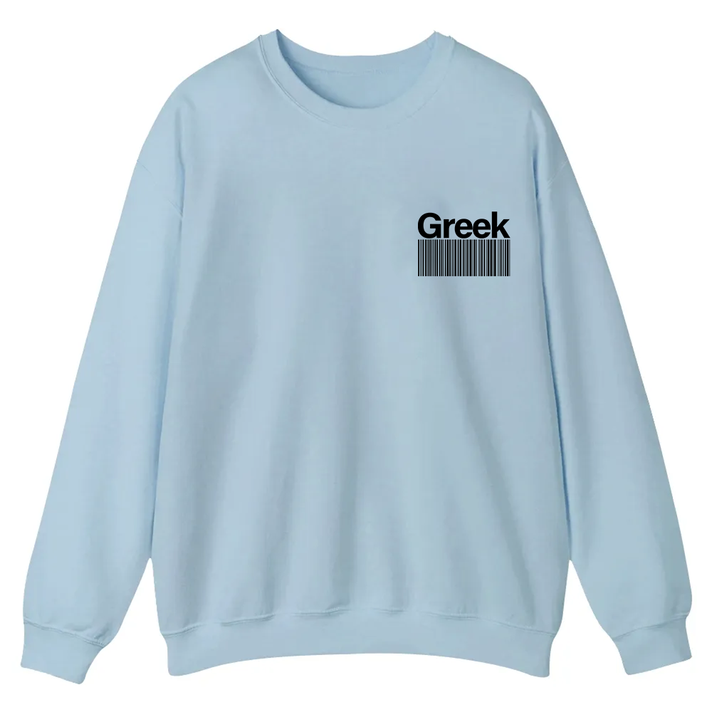 Greek Unisex Fit  Casual Crewneck Sweatshirt wearishow