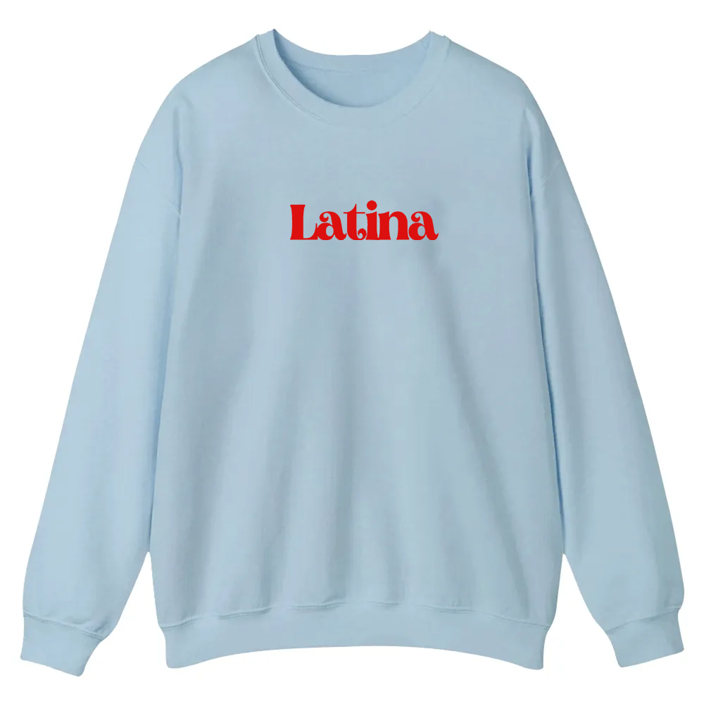 Latina Unisex Fit  Casual Crewneck Sweatshirt wearishow